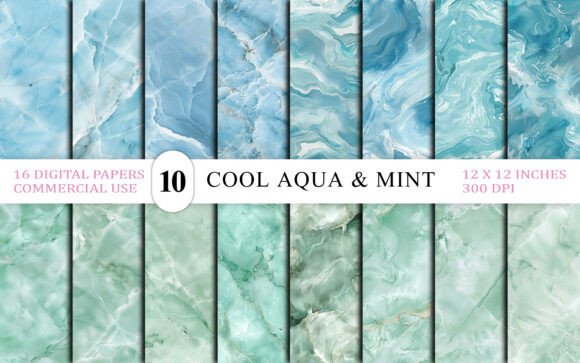 Download Cool Aqua &amp; Mint Marble Texture - Marble texture Collection